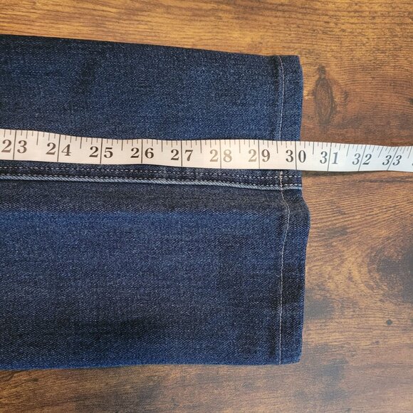 Threadgrit Jeans Mens 34x32 Measures 34x30 Relaxed Straight Medium Dark Wash - Picture 10 of 11